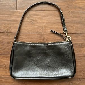 Banana Republic Factory small, black leather handbag.
